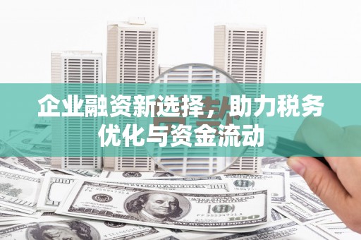 虞城企业融资新选择，助力税务优化与资金流动