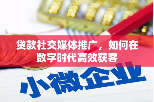 虞城贷款社交媒体推广，如何在数字时代高效获客