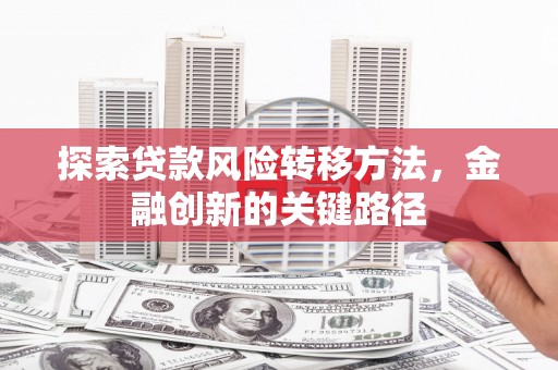 虞城探索贷款风险转移方法，金融创新的关键路径