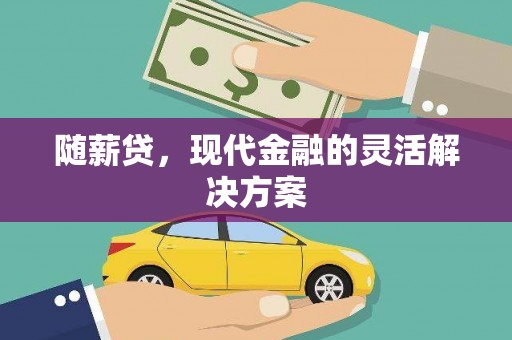虞城随薪贷，现代金融的灵活解决方案