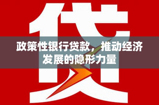 虞城政策性银行贷款，推动经济发展的隐形力量