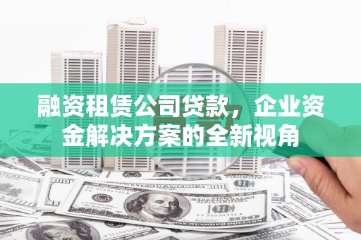 虞城融资租赁公司贷款，企业资金解决方案的全新视角