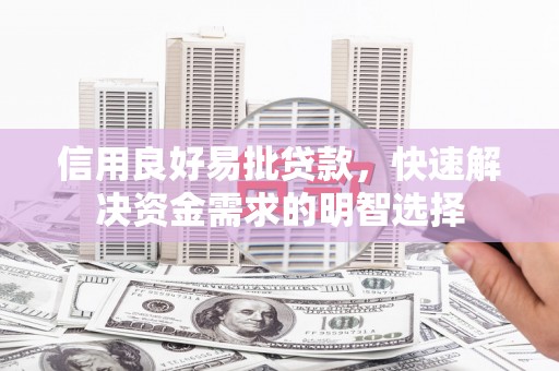 虞城信用良好易批贷款，快速解决资金需求的明智选择