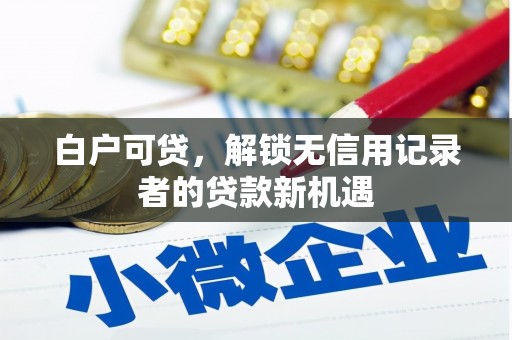 虞城白户可贷，解锁无信用记录者的贷款新机遇