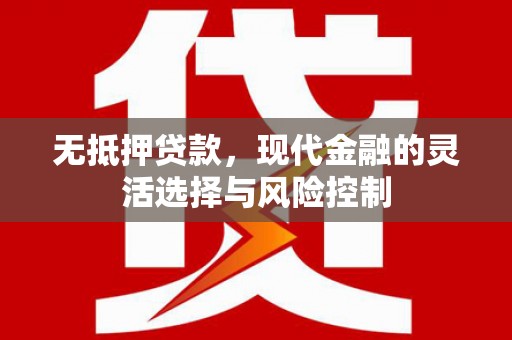 虞城无抵押贷款，现代金融的灵活选择与风险控制