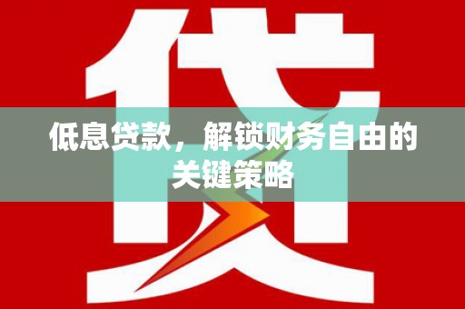 虞城低息贷款，解锁财务自由的关键策略