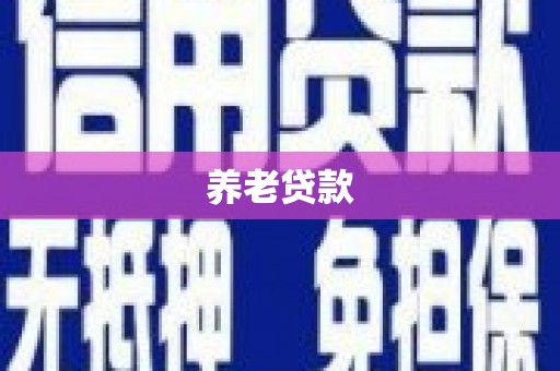 虞城养老贷款
