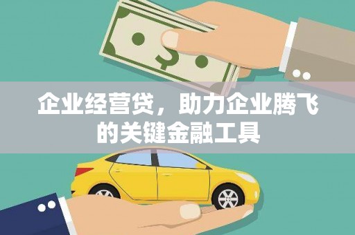 虞城企业经营贷，助力企业腾飞的关键金融工具