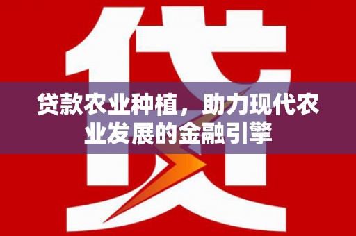 虞城贷款农业种植，助力现代农业发展的金融引擎