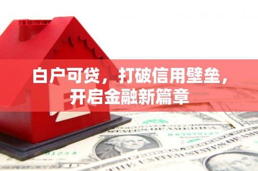虞城白户可贷，打破信用壁垒，开启金融新篇章
