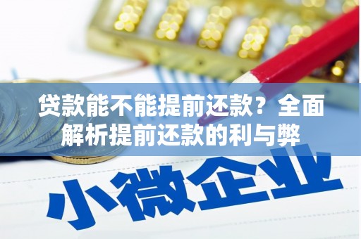 虞城贷款能不能提前还款？全面解析提前还款的利与弊