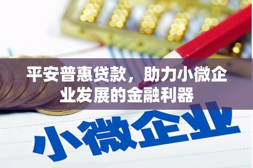 虞城平安普惠贷款，助力小微企业发展的金融利器