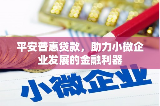 虞城平安普惠贷款，助力小微企业发展的金融利器