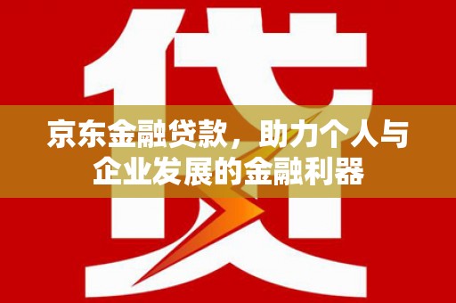 虞城京东金融贷款，助力个人与企业发展的金融利器