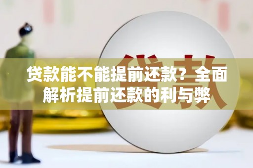 虞城贷款能不能提前还款？全面解析提前还款的利与弊