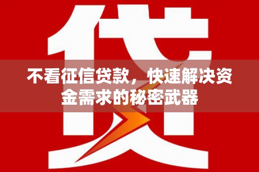 虞城不看征信贷款，快速解决资金需求的秘密武器