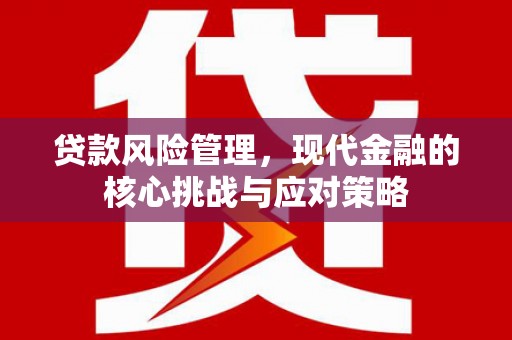 虞城贷款风险管理，现代金融的核心挑战与应对策略