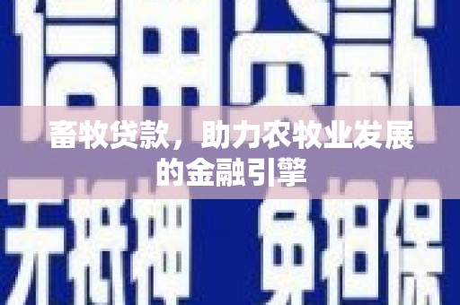 虞城畜牧贷款，助力农牧业发展的金融引擎