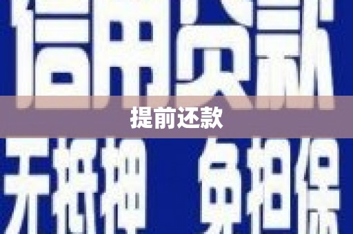 虞城提前还款