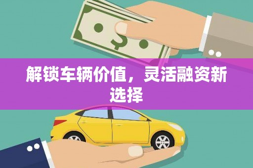虞城解锁车辆价值，灵活融资新选择